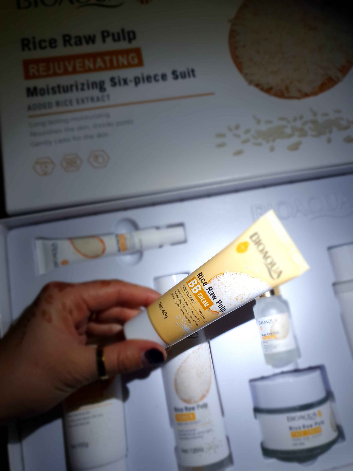 Maquillaje Corrector Iluminador BB SPF45 con Extracto de Arroz