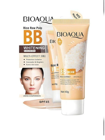 Maquillaje Corrector Iluminador BB SPF45 con Extracto de Arroz